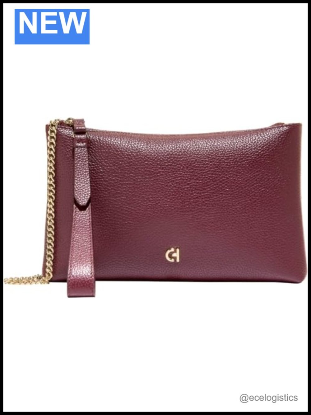 Leather Crossbody Bag with Removable Chain Strap